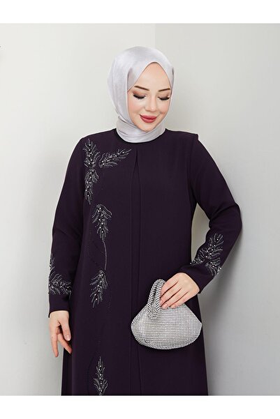 ESLEMNUR Φόρεμα Mother Plus Size Leaf Stone En7008