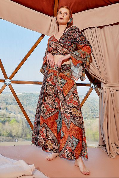 Los banditos Low Waist Buttoned Wide Leg Trousers