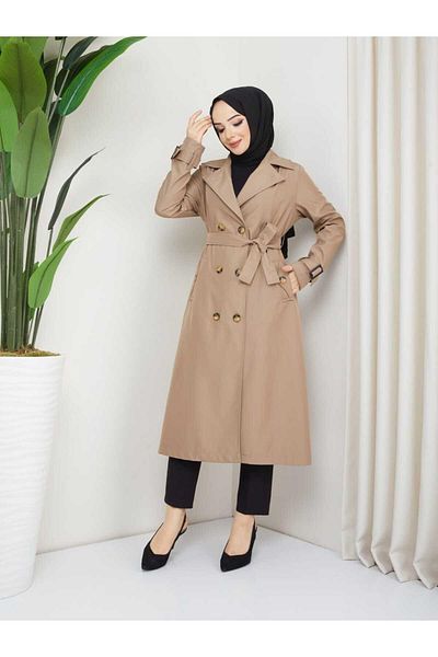 MODA Bondit Fabric Gtrenc0003 - Trench Coat with Fencing Detail