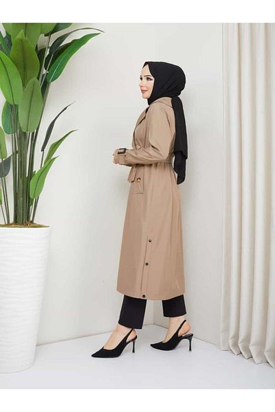 MODA Bondit Fabric Gtrenc0003 - Trench Coat with Fencing Detail