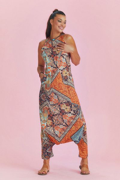 Los banditos Low-cut Zippered Pocket Women's Shalwar Jumpsuit