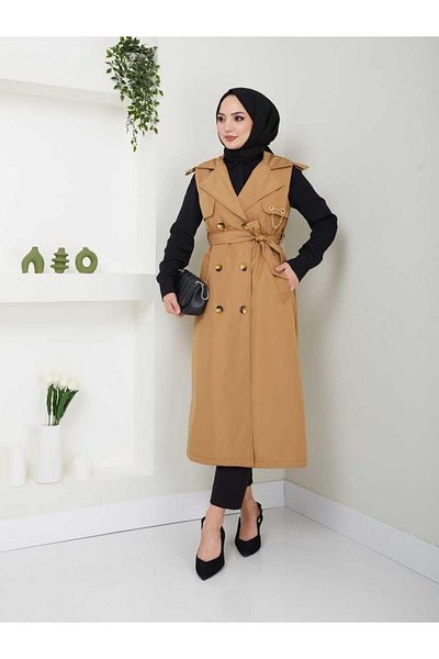 MODA Long Vest Bondit Fabric Gbyelek0001