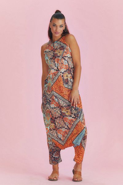 Los banditos Low-cut Zippered Pocket Women's Shalwar Jumpsuit