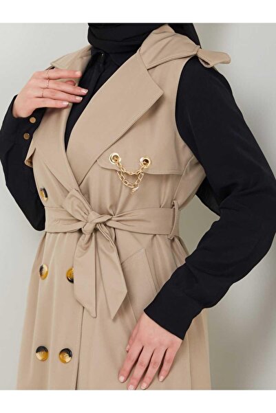 MODA Long Vest Bondit Fabric Gbyelek0001