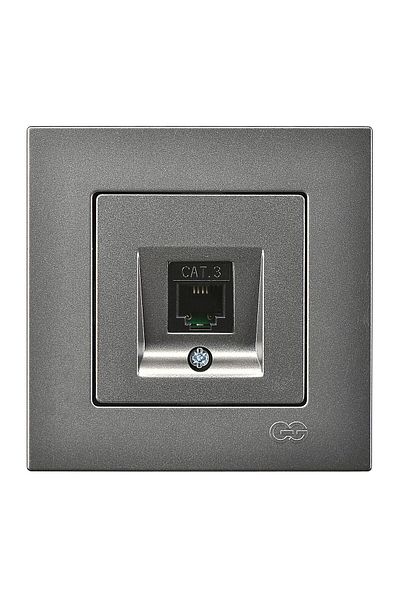 Günsan Elektrik Günsan Eqona Smoked Numeris Telephone Socket (Cat3)