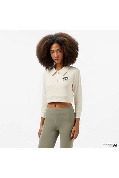 converse Women's Zippered Cream Jacket