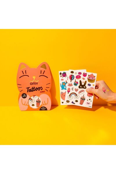 OMY Tattoo Çocuk Geçici Dövme - Kawaii (50 ADET)