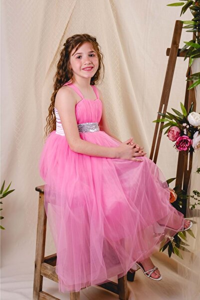 Mnk Φούστα Tutu με Σαλοπέτα Κοριτσίστικο Σατέν Βραδινό Φόρεμα για Πάρτι MNK03...