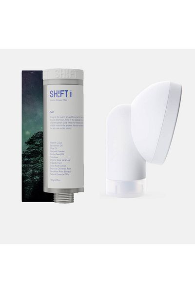 SHIFT Shower head with filter shift oud scent for family with vitamins and moisturizing powder for hair and skin