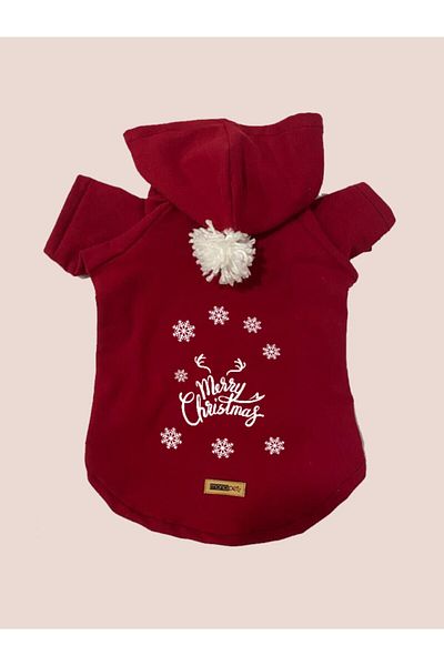 Monopetz Hooded Sweatshirt Dog And Cat Christmas Outfit - New Year's Special Santa Claus - Size M