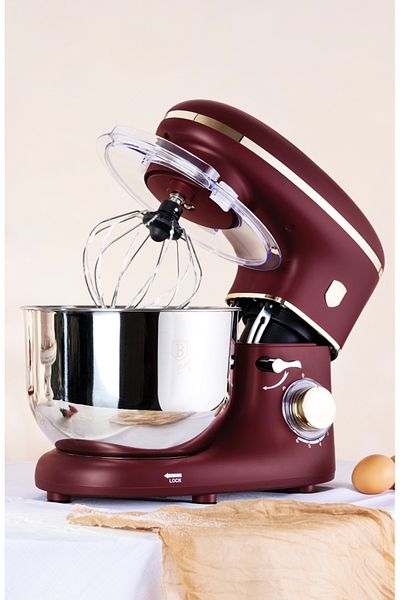 Berlinger Haus Mixer de bucătărie cu suport – 1300w, 6l, bol din oțel inoxidabil, 6 viteze, Leonardo