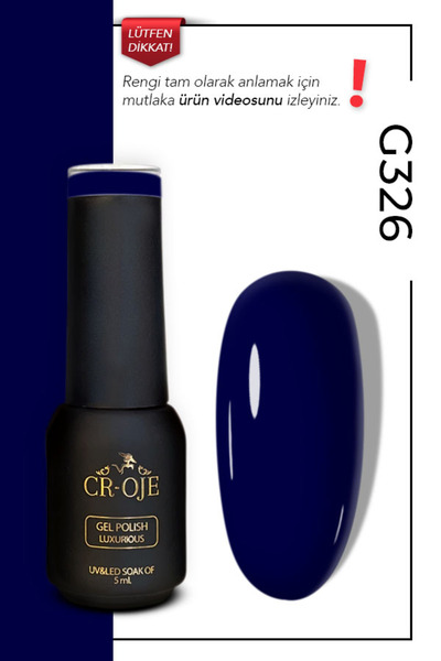 CROJE KALICI OJE Kalıcı Oje G326- Koyu Lacivert (5 ML)