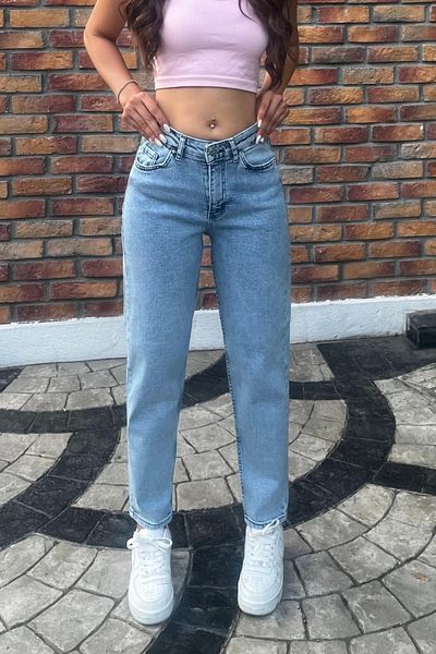 BİKELİFE Women's High Waist Boyfriend Lycra Jeans