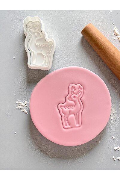 AKTASTORE قالب كوكيز على شكل غزال وقوالب عجينة السكر 0583-13