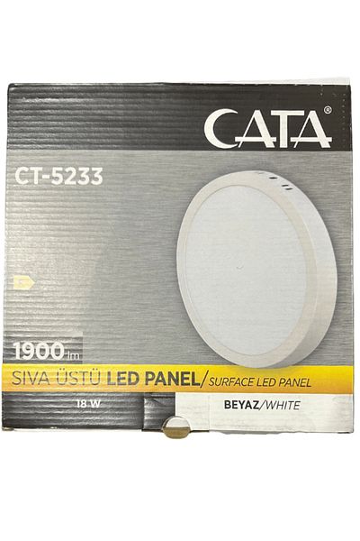 Cata CT-5233 18W 6400K (White Light) Surface Mounted LED Panel (8 Pieces)