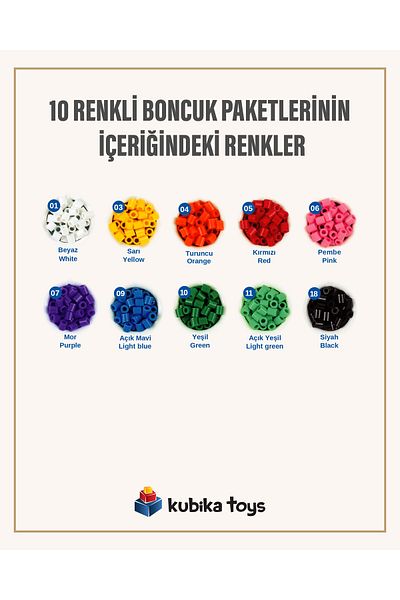 Hama Midi Beads 1,000 Pieces - 10 Colors