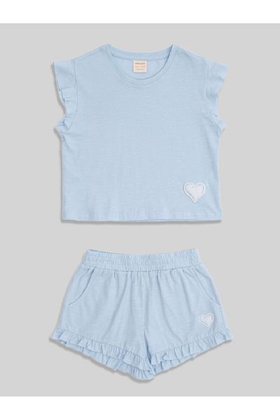 minojoy Set de 2 pantaloni scurți pentru fete Merisa Heart