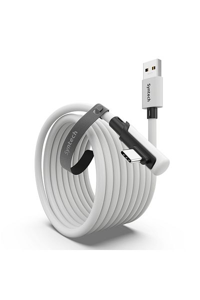 SYNTECH كابل توصيل USB 3.0 إلى USB-C بطول 5 أمتار | أبيض