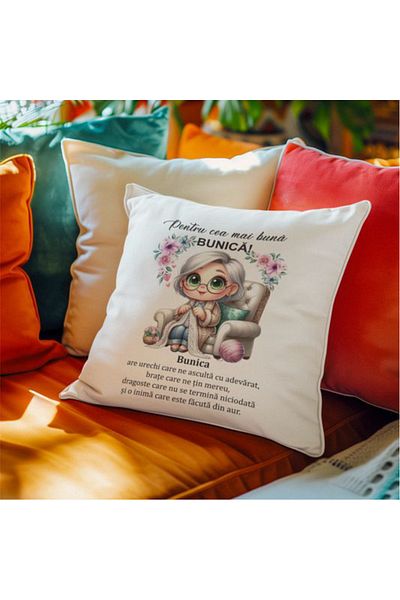 ROPRESSO Personalized pillow with message for Grandma