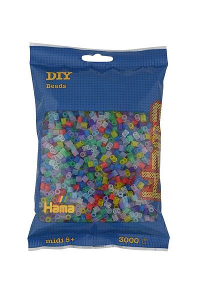 Hama Midi Beads 3.000 - Mixed Transparent Colors
