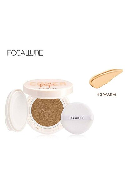 Focallure كريم أساس كوشن طويل الأمد من كوفر ماكس - رقم 3 دافئ