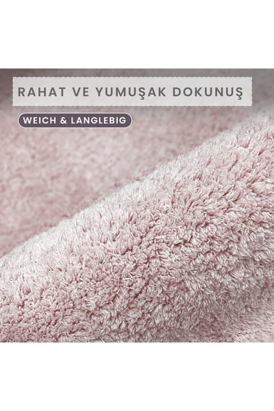 Bestekar LunaSoft Powder Διπλό Φουντωτό Οβάλ Χαλάκι Μπάνιου Αντιολισθητικό Πολυτελές Μαλακό Πλενόμενο Μοντέρνο