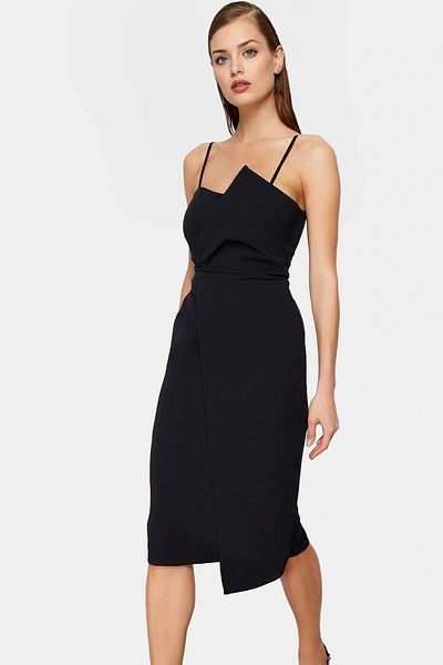 PayBuy Stylish Midi Wrap Evening Dress Strapless Neckline Woven Fabric Durable Material Comfortable Cut