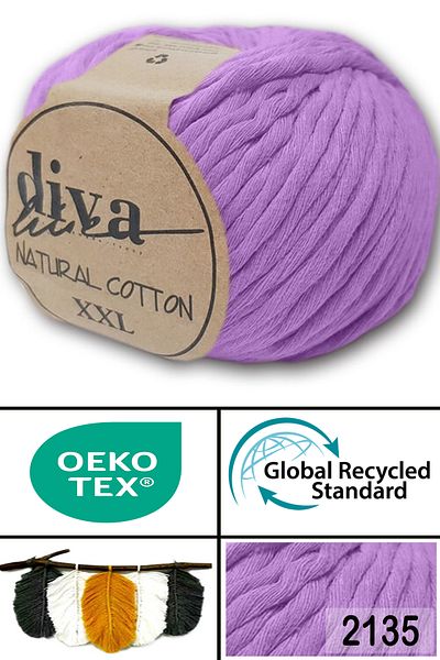 Diva İplik Diva Natural Cotton Xxl 2135 Λιλά