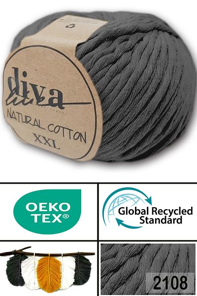 Diva İplik Diva Natural Cotton Xxl 2108 Anthracite