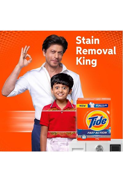 Tide Original Fast Action Washing Powder 270g – Powerful Stain Removal, Fresh Scent, Easy Use