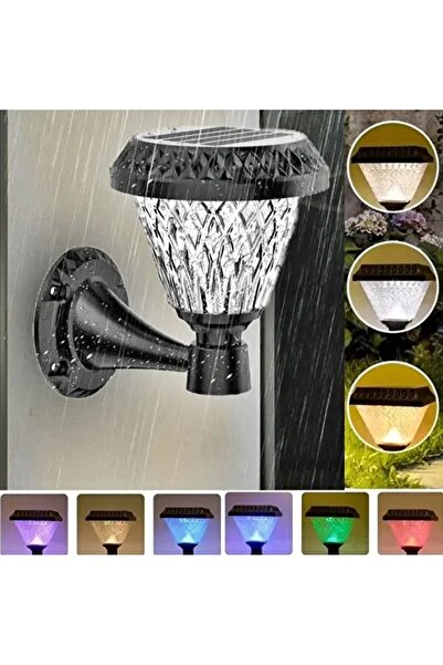 gaman Güneş Enerjili 2'Li Solar Dekoratif Duvar-Bahçe Aydınlatma Apliği RGB |...