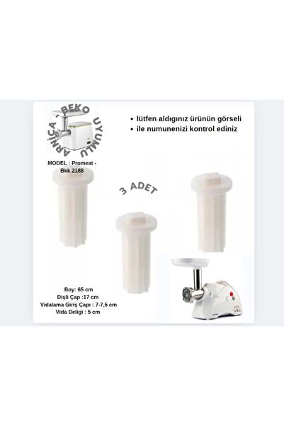 Beko Bkk 2188 -promeat Uyumlu Kıyma Makinesi Dişli Kavrama 3 Adet