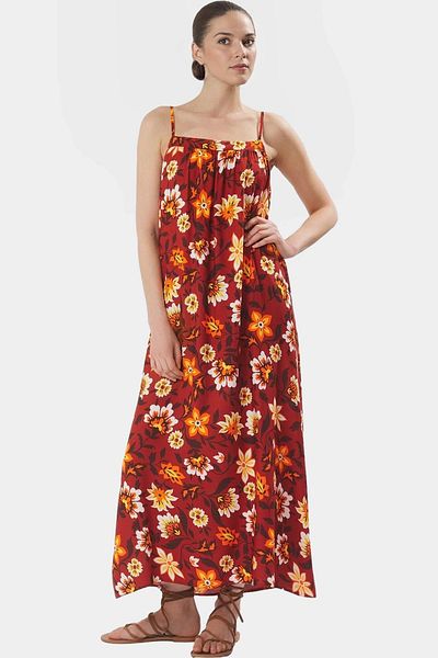 PayBuy Tropical Pattern Maxi Viscose Dress Comfortable Casual Summer Style Trend Design Carefully Selected
