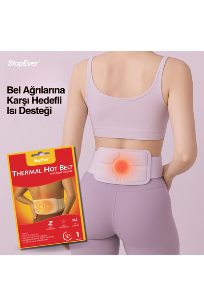 StopEver Thermal Hot Belt Sıcak Kuşak Kompres – 12 Saat Doğal Isı Terapisi Ile Giderici