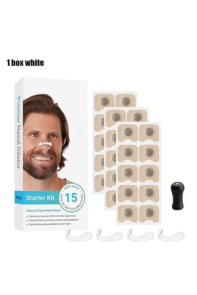 Choice White Kit 15 Pairs Magnetic Anti Snoring Sleep Mouth Tape Nasal Breathing Dilators Starter Kit Nose