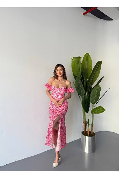 Gizembyserapbutik pembe elbise