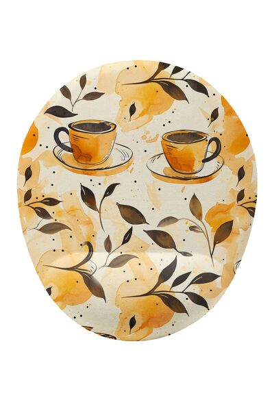 iyi fikirler Turkish Coffee Patterned Wrist Supported Mouse Pad Ergonomic Non...