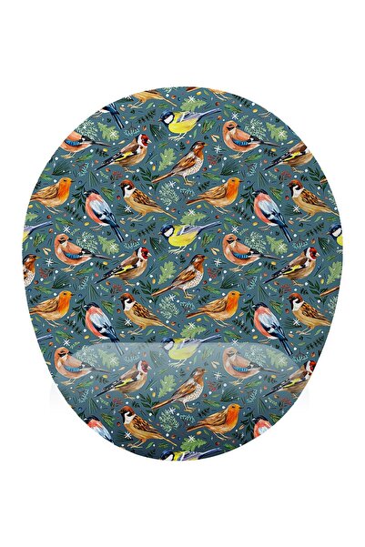 Hamiki لوحة ماوس مقاومة للانزلاق وغير قابلة للكسر مع دعم للكاحل على شكل طائر