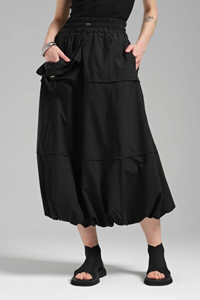 tw3 Dámská designová balonová sukně s kapsami a elastickým pasem