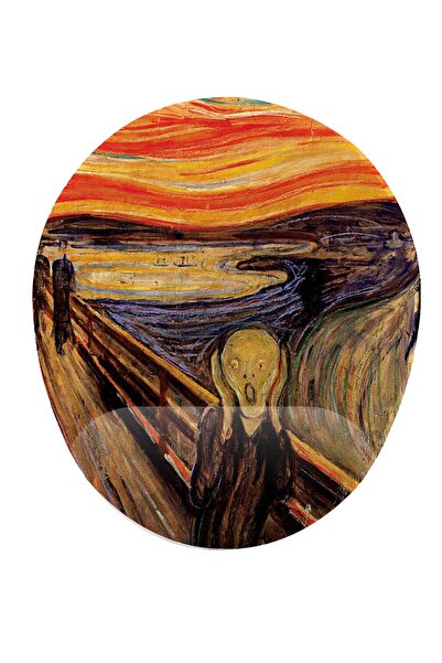 iyi fikirler Munch Çığlık Tablouse Bilek Destekli Mouse Pad Ergonomik Kaymaz ...