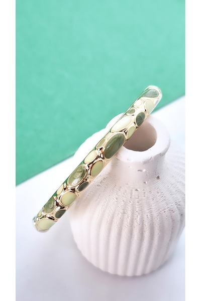 Serenity سوار زاماك مطلي بالنحاس المينا الساتان الملون من هانج ديكور