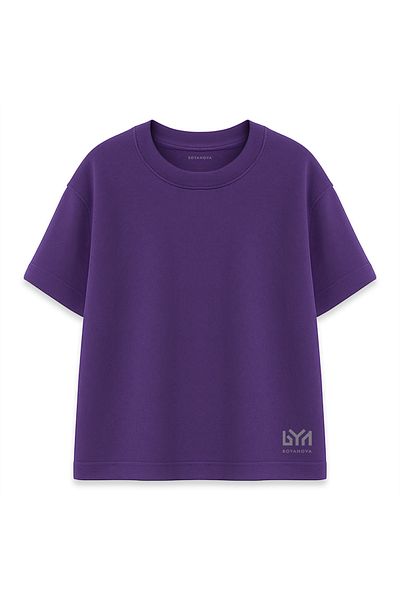 BOYANOVA Better an Oops Than a What if Women's Oversize Purple T-Shirt