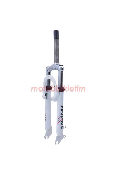 motobisikletim Bisiklet 26 Jant Amortisörlü Ön Maşa V Fren Uyumlu, Disk Fren Uyumlu- Beyaz