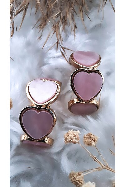 Serenity أقراط دائرية مرسومة على شكل قلب مرسومة بالمينا