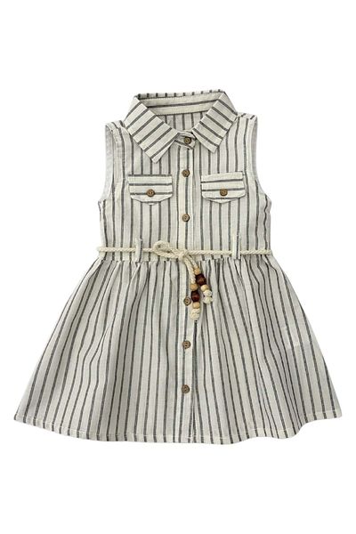 Babexi Striped Dress Ecru