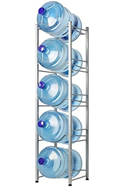 Generic 5-Tier Water Cooler Jug Rack - 5 Gallon Detachable Heavy Duty Bottle Storage Shelf - Space-Saving fo