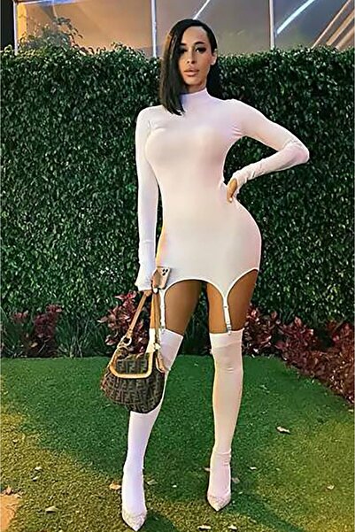 Bikini Mayokini Dünyası Rochie Liza cu jartieră - albă