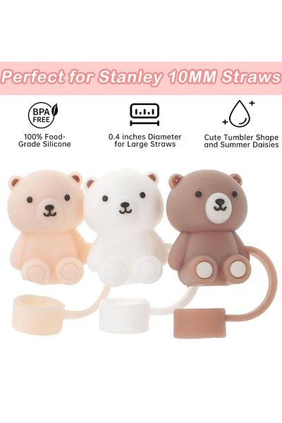 Yenigeldi 1 Piece 10 mm Stnly Quencher Teddy Bear Pipette Stopper Pipette Cover