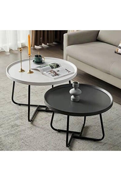 Generic Nesting Tables Set of 3 Pieces, Round Coffee table, Ceramics Glass Top, Strong Gold Metal Frame for