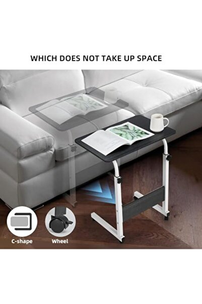 Generic SKY-TOUCH Bedside Laptop Table Height Adjustable Desk, Black